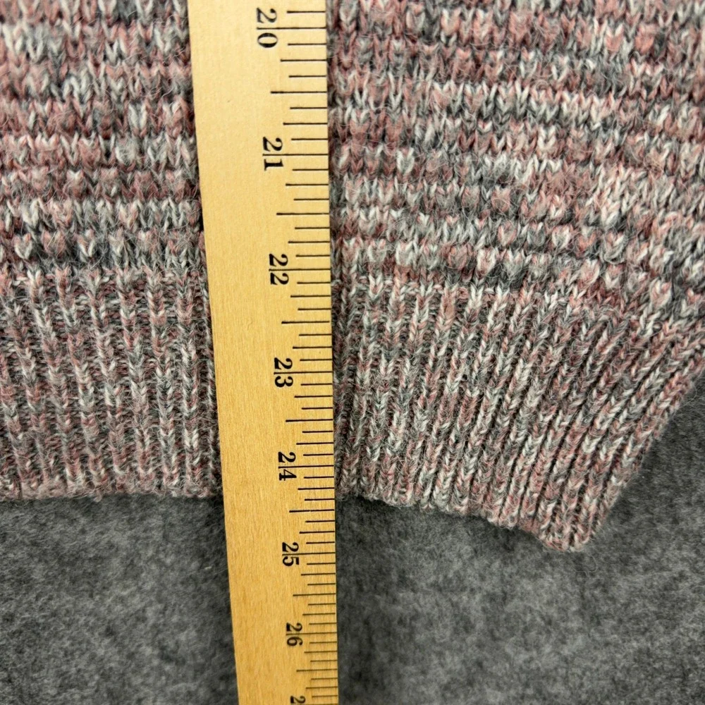 VTG McGregor Sweater Men Medium Pink Gray Marled Knit Fuzzy Soft Crewneck 80s